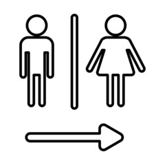 Fototapeta na wymiar Toilet sign icon