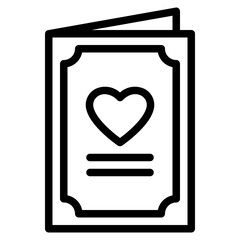 card outline style icon