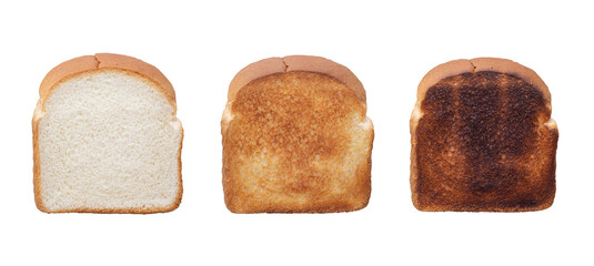 White bread to toast isolated on white