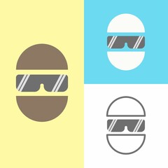 mask graphic illustration. suitable for logos, game communities, game developers, game reviews, game channels, blogs or vlog channels
