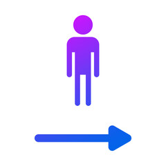 Man toilet sign icon