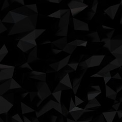 Abstract Dynamic Black Background with Various Shape Design. Usable for Background, Wallpaper, Banner, Poster