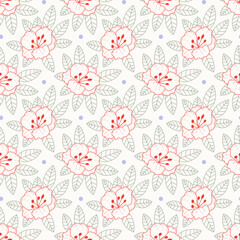 Decorative floral seamless pattern