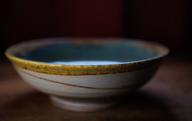 Handmade ceramic bowl empty