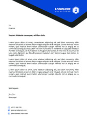 Corporate stationary creative clean unique simple business letterhead A4 template Design