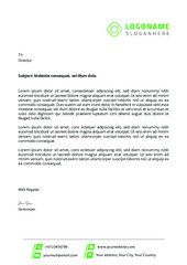 Corporate stationary creative clean unique simple business letterhead A4 template Design