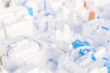 Abstract industrial white sci-fi high tech mesh  background