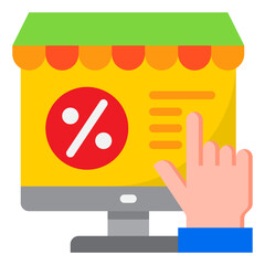 online shoping flat style icon
