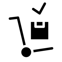 Delivery trolley icon