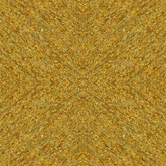 Golden mirror seamless texture with diagonal noise. Golden background. The rough surface is yellow.
