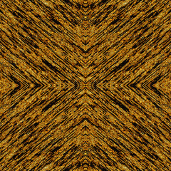 Golden mirror seamless texture with strong diagonal noise. Golden background. The rough surface is yellow.
