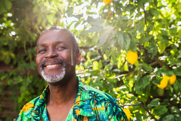 Portrait of senior african american man - Powered by Adobe