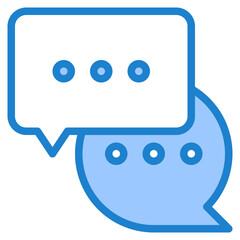 speech blue style icon