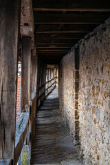 Fototapeta na wymiar walking through the walled city of rottemburg