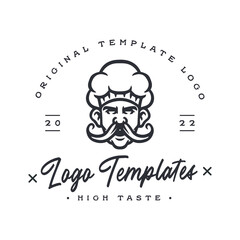 chef logo. cook logo template.