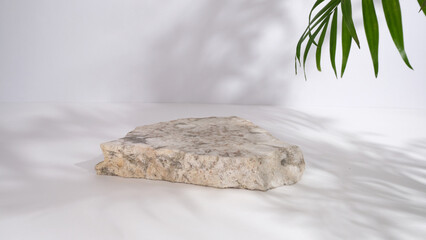 Background with marble podium