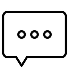 speech outline style icon