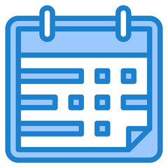 calendar blue style icon