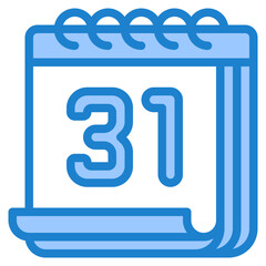 calendar blue style icon