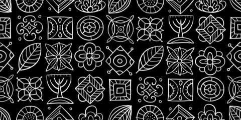 Talavera seamless pattern. Ethnic Background