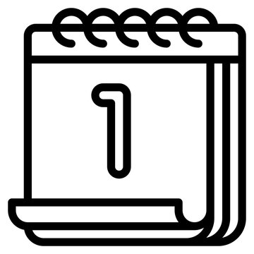 recommend clip art: calendar outline style icon