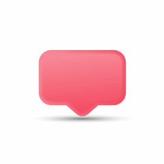 Message notification icon. Cloud new message realistic 3d design. Dialog, Chat Speech Bubble. Clicks the arrow cursor on dialogue. illustration