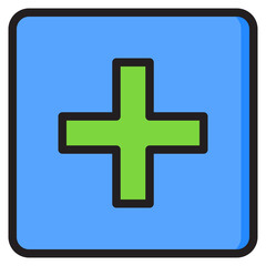 Fototapeta premium add color line style icon