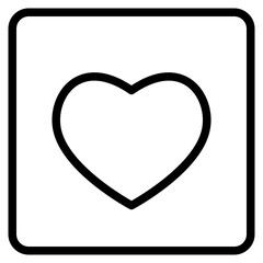 love outline style icon