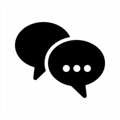 Group chat icon. Vector and glyph