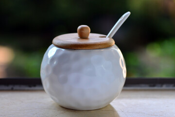 Chinese white ceramic soup pot