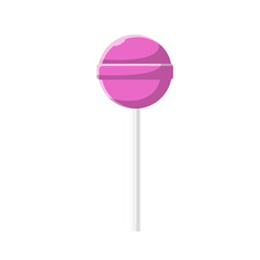 Lollipop Flat Illustration. Clean Icon Design Element on Isolated White Background