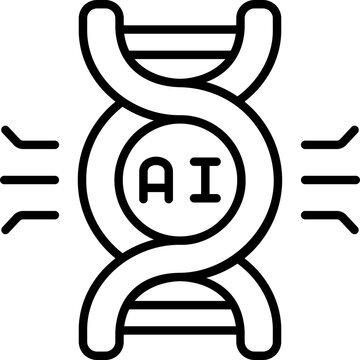 ai dna helix black outline clip art preview