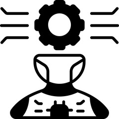 machine learning glyph icon
