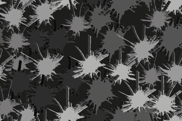 Monochrome Black White Blot Seamless 3D Background