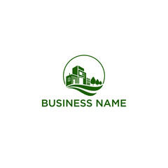 hotel logo simple illustration green design template Business icon inspiration