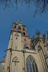 Fototapeta na wymiar Tower St John's Cathedral 's-hertogenbosch the netherlands