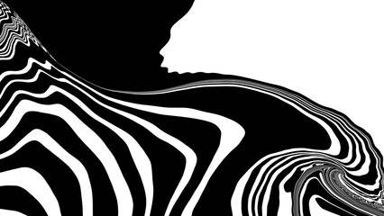 Surreal Op Art Wave Distortions Abstract Background