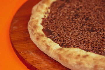 Sweet pizza chocolate