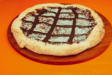sweet chocolate pizza