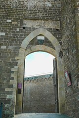 Ingresso alla fortezza di Montalcino . Siena . Toscana