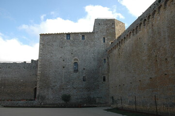 Piazzale Interno della fortezza di Montalcino. Siena-toscana
