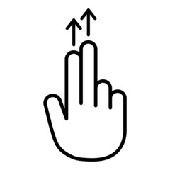 2x Swipe Flat Icon Isolated On White Background