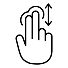 2x Tap Drag Swipe Flat Icon Isolated On White Background