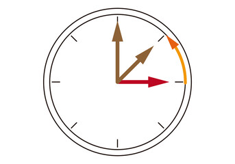 Icono de reloj de cambio de hora al horario de otoño.