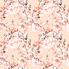  Abstract floral background magical flowers