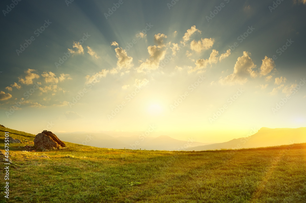 Wall mural Mountain landscape.