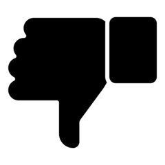 Dislike Flat Icon Isolated On White Background