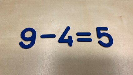 Plastic numbers and figures for the development of the child's intelligence, simple operations with...