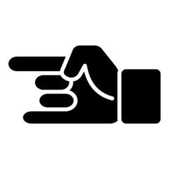 That Rock Hand Gesture Flat Icon Isolated On White Background