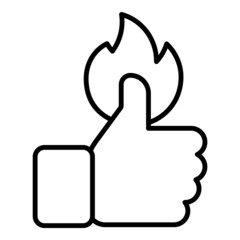 Hot Like Flat Icon Isolated On White Background